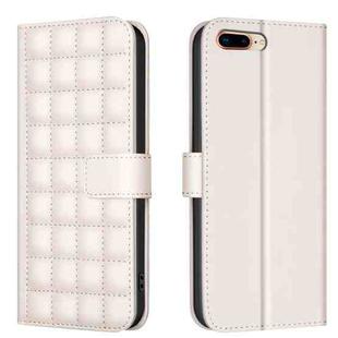 For iPhone SE 2024 Square Texture Leather Phone Case(Beige)