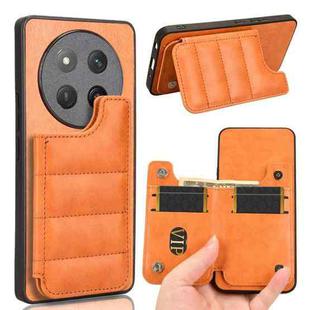 For Honor X60 Pro / X9c / Magic7 Lite Cow Pattern Sewing Card Bag Phone Case(Orange)