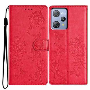 For Blackview A53 / A53 Pro Butterfly Love Flower Embossed Leather Phone Case(Red)