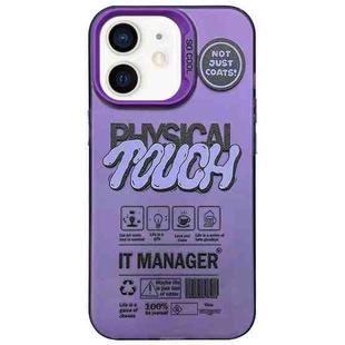 For iPhone 11 English Label Double-sided Frosted Phone Case(Purple)