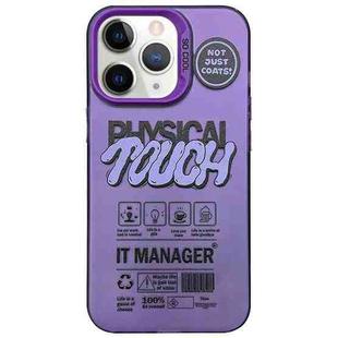 For iPhone 11 Pro English Label Double-sided Frosted Phone Case(Purple)