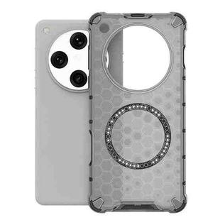 For OPPO Find X8 Pro 5G Honeycomb Magnetic Ring Shockproof Phone Case(Black)
