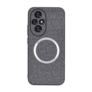 For Honor 200 CD Magsafe Magnetic Cloth Texture Phone Case(Grey)