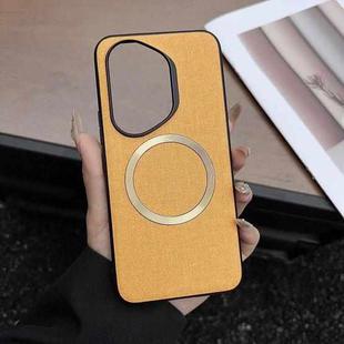 For Honor 400 Pro Global 160.8mm CD Magsafe Magnetic Cloth Texture Phone Case(Orange)