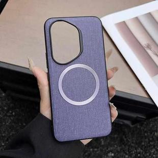 For Honor 400 Pro Global 160.8mm CD Magsafe Magnetic Cloth Texture Phone Case(Purple)