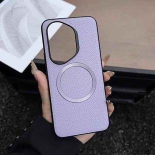 For Honor 400 Pro Global 160.8mm CD Magsafe Magnetic Litchi Texture Phone Case(Purple)