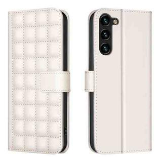 For Samsung Galaxy S21 5G Square Texture Leather Phone Case(Beige)