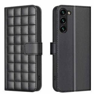 For Samsung Galaxy S21 5G Square Texture Leather Phone Case(Black)