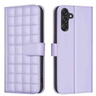 For Samsung Galaxy S23 FE 5G Square Texture Leather Phone Case(Purple)