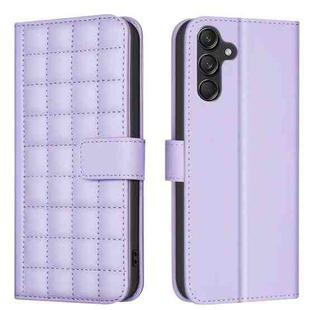 For Samsung Galaxy S24 5G Square Texture Leather Phone Case(Purple)