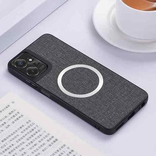 For Motorola Moto G 5G 2024 CD Magsafe Magnetic Cloth Texture Phone Case(Grey)