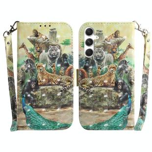 For Samsung Galaxy S25 5G 3D Colored Horizontal Flip Leather Phone Case(Zoo)