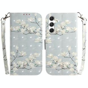 For Samsung Galaxy S25+ 5G 3D Colored Horizontal Flip Leather Phone Case(Magnolia)