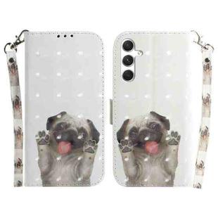 For Samsung Galaxy S25+ 5G 3D Colored Horizontal Flip Leather Phone Case(Pug)