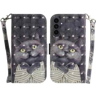 For Samsung Galaxy S25 FE 5G 3D Colored Horizontal Flip Leather Phone Case(Hug Cat)