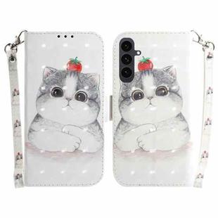 For Samsung Galaxy S25 FE 5G 3D Colored Horizontal Flip Leather Phone Case(Cute Cat)