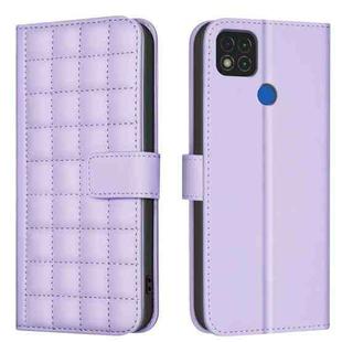 For Xiaomi Poco C31 / Redmi 9C / 10A Square Texture Leather Phone Case(Purple)