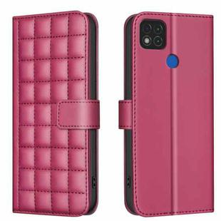 For Xiaomi Poco C31 / Redmi 9C / 10A Square Texture Leather Phone Case(Red)