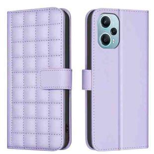 For Xiaomi Poco F5 5G Square Texture Leather Phone Case(Purple)