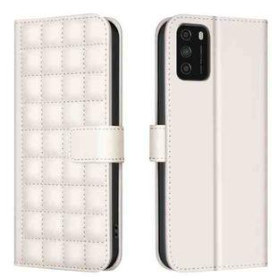 For Xiaomi Poco M3 Pro / Redmi Note 10 5G Square Texture Leather Phone Case(Beige)