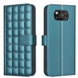 For Xiaomi Poco X3 / X3 NFC Square Texture Leather Phone Case(Green)