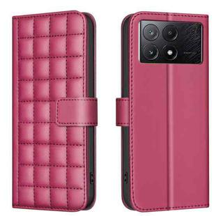 For Xiaomi Poco X6 Pro / Redmi K70E Square Texture Leather Phone Case(Red)