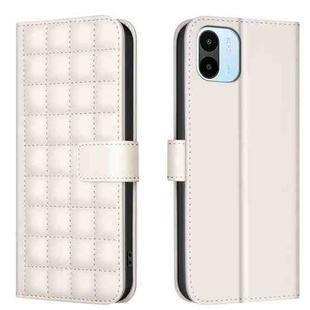 For Redmi A1 / A1+ / A2 Square Texture Leather Phone Case(Beige)