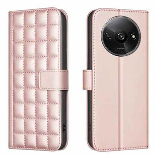 For Redmi A3 Square Texture Leather Phone Case(Rose Gold)