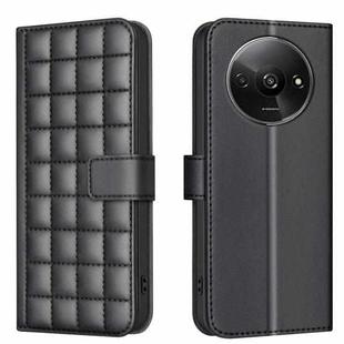 For Redmi A3 Square Texture Leather Phone Case(Black)