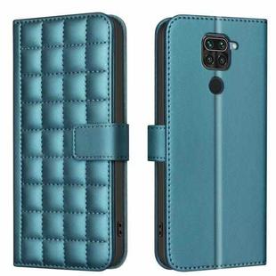 For Redmi 10X 4G / Note 9 Square Texture Leather Phone Case(Green)