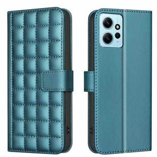 For Redmi Note 12 4G Global Square Texture Leather Phone Case(Green)