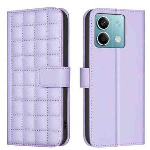 For Redmi Note 13 4G Global Square Texture Leather Phone Case(Purple)