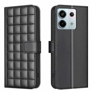 For Redmi Note 13 Pro 5G Square Texture Leather Phone Case(Black)