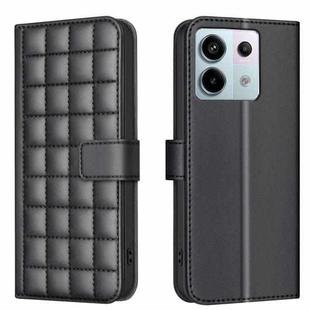 For Redmi Note 13 Pro 4G Global Square Texture Leather Phone Case(Black)