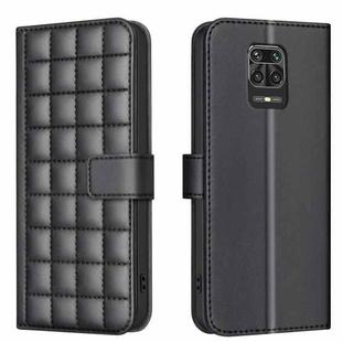 For Redmi Note 9 Pro Max / 9 Pro / 9S Square Texture Leather Phone Case(Black)