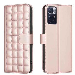 For Redmi Note 12S Global Square Texture Leather Phone Case(Rose Gold)