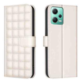 For Redmi Note 12 5G Global / Xiaomi Poco X5 Square Texture Leather Phone Case(Beige)