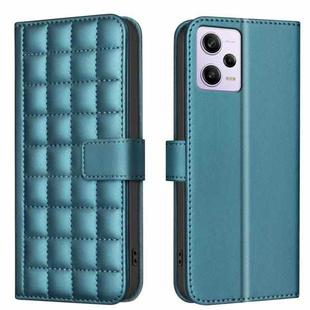 For Redmi Note 12 Pro Global Square Texture Leather Phone Case(Green)