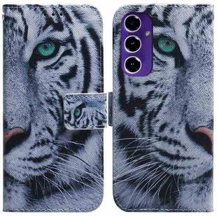 For Samsung Galaxy S24 FE 5G Coloured Drawing Flip Leather Phone Case(Tiger)