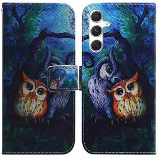 For Samsung Galaxy S25 5G Coloured Drawing Flip Leather Phone Case(Oil Painting Owl)