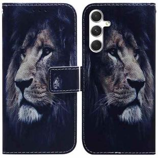 For Samsung Galaxy S25 5G Coloured Drawing Flip Leather Phone Case(Lion)