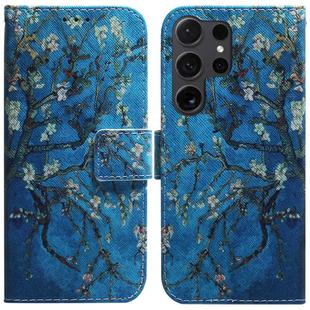 For Samsung Galaxy S25 Ultra 5G Coloured Drawing Flip Leather Phone Case(Apricot)
