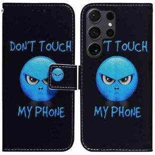 For Samsung Galaxy S25 Ultra 5G Coloured Drawing Flip Leather Phone Case(Anger)
