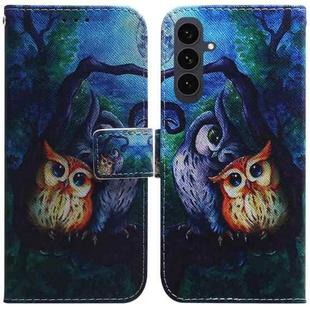 For Samsung Galaxy S25 FE 5G Coloured Drawing Flip Leather Phone Case(Oil Painting Owl)