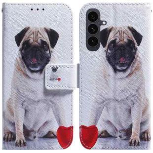 For Samsung Galaxy S25 FE 5G Coloured Drawing Flip Leather Phone Case(Pug)