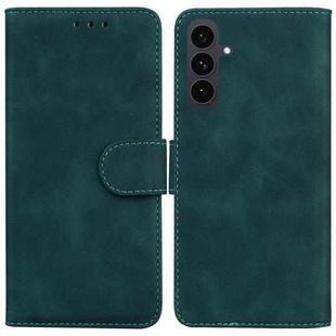 For Samsung Galaxy S25 FE 5G Skin Feel Pure Color Flip Leather Phone Case(Green)