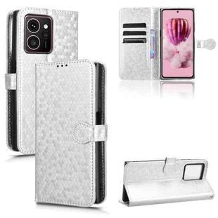 For HMD Skyline 5G Honeycomb Dot Texture Leather Phone Case(Silver)