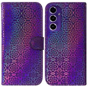 For Samsung Galaxy S24 FE 5G Colorful Magnetic Buckle Leather Phone Case(Purple)