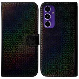 For Samsung Galaxy S24 FE 5G Colorful Magnetic Buckle Leather Phone Case(Black)