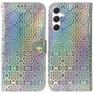 For Samsung Galaxy S25+ 5G Colorful Magnetic Buckle Leather Phone Case(Silver)